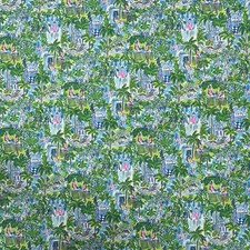 Lilly Pulitzer Dobby Cotton Fabric Sprout Green Lilly On Holiday 18" x 57"