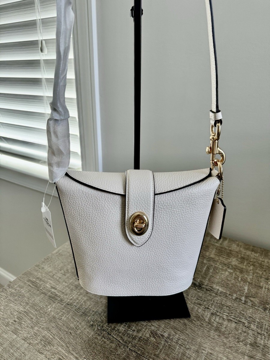 Coach Addie Turnlock Crossbody C2814 Chalk Pebble Leather Coach Addie Turnlock Crossbody C2814 Chalk Pebble Leather