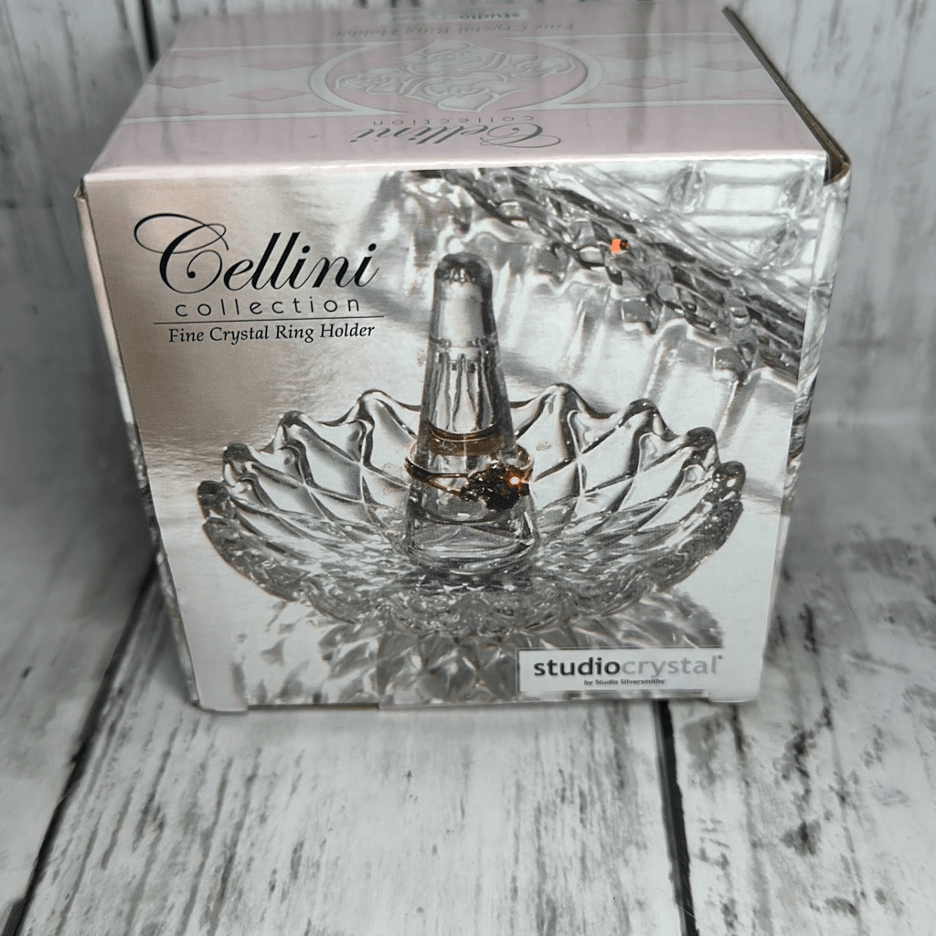 Central Rings On Rims Cellini Collection Fine Crystal Ring Holder Studio Crystal Godinger 2 ...