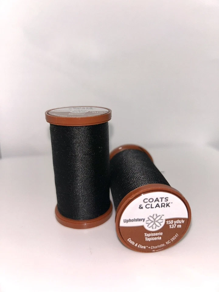 (2 Pack) COATS & CLARK Extra Strong Upholstery Thread 150-Yard Black S964-0900 - Image 2 of 2