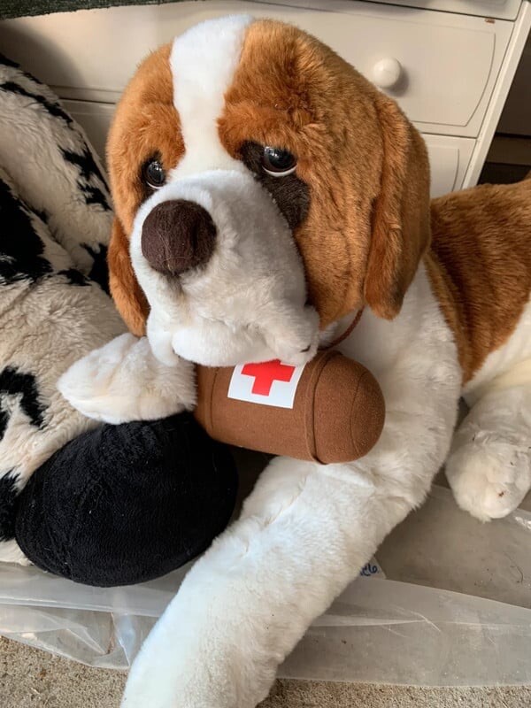 Giant Saint Bernard Stuffed Animal Big Plush American Made Huge