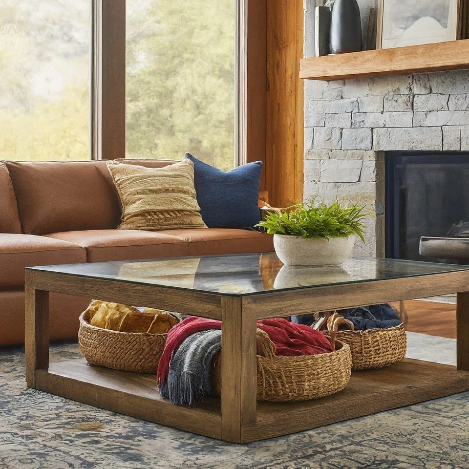 Квадратная стеклянная столешница - толщина 1/4 дюйма - кромка с двойным скосом - облегченные углы, Америка - Изображение 3 из 4