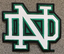 1974-2001 NORTH DAKOTA FIGHTING SIOUX NCAA COLLEGE 4 5/8" PATCH BLACK BORDER