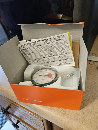 Mitutoyo 2900S-10 One Revolution Dial Indicator, 0-0.08mm Range, 0.001mm
