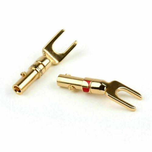 SPEAKER JUMPER CABLES (1 PAIR), Audiophile Grade 12 Gauge OFC Wire, ~8 inches 