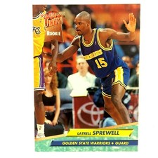 Latrell Sprewell 1992-93 Fleer Ultra Rookie Card #266 NBA Golden State Warriors . rookie card picture
