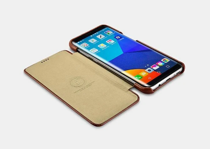 Samsung Galaxy S8 Genuine Leather Wallet handmade by Icarer in Red UK seller — 第 3/4 张图片