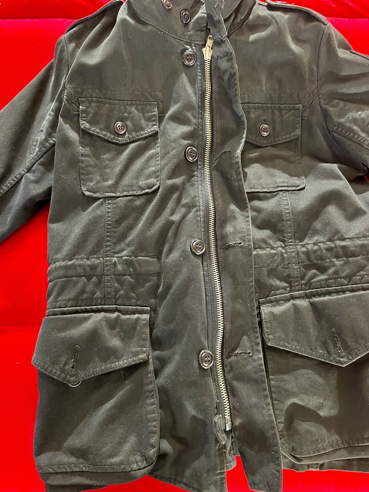 Diesel Mens Military Jacket Black Gem