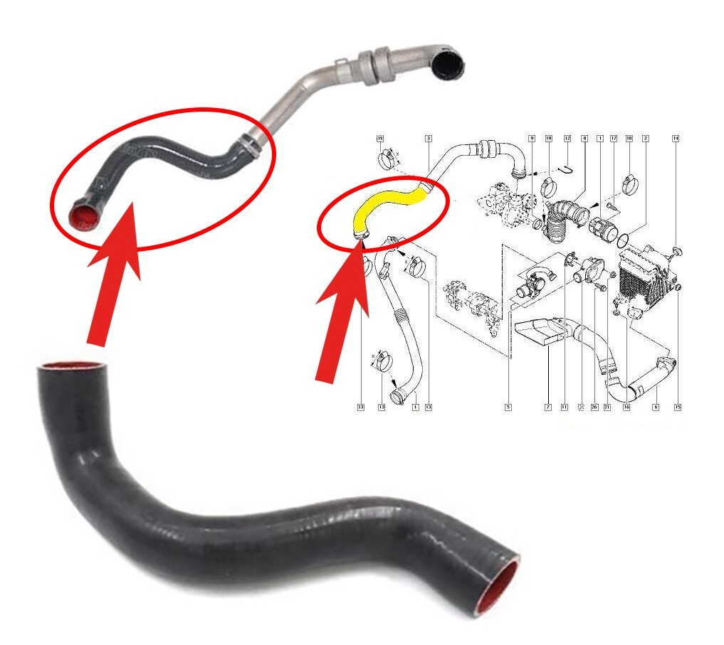 Intercooler Turbo Hose Pipe For Renault Megane II Scenic II 1.5 Dci 8200306925
