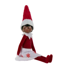 Worlds Smallest The Elf on the Shelf Mini Christmas Doll, Dark Tone Girl