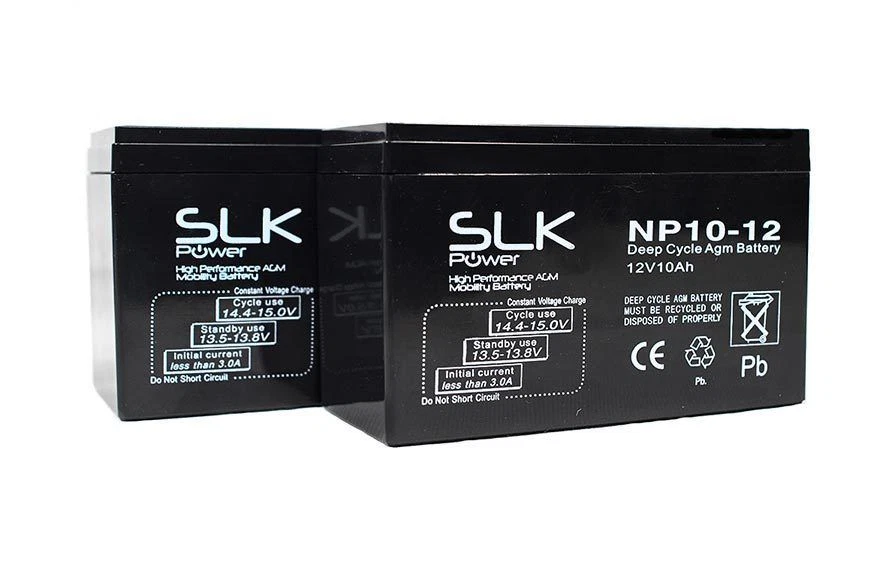 ALTEA 2 (Pair) SLK POWER RECONDITIONED AGM 12V 10AH MOBILITY SCOOTER BATTERIES