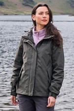 Mountain Warehouse Womens Waterproof Jacket Comfortable Detachable Inner Fleece