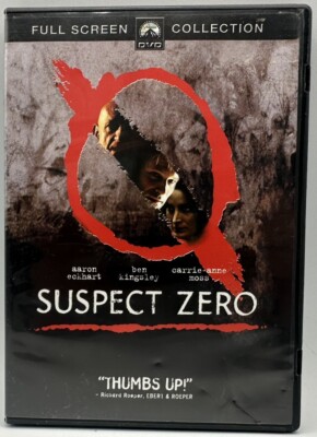 Suspect Zero DVD Full Screen Aaron Eckhart Ben Kingsley Carrie-Anne Moss 2004