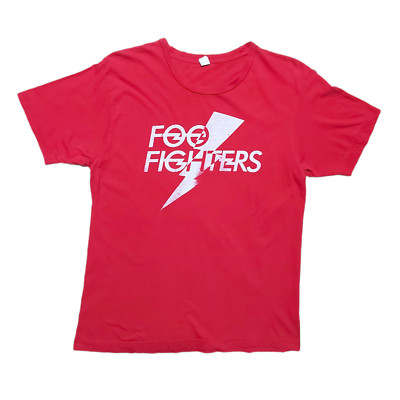 2011 Foo Fighters Band Tees Logo Licensed & Official Red T-Shirt Size L