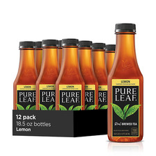 Iced Tea, Sweetened Lemon, Real Brewed Tea, 18.5 Fl Oz Bottles Pack of 12