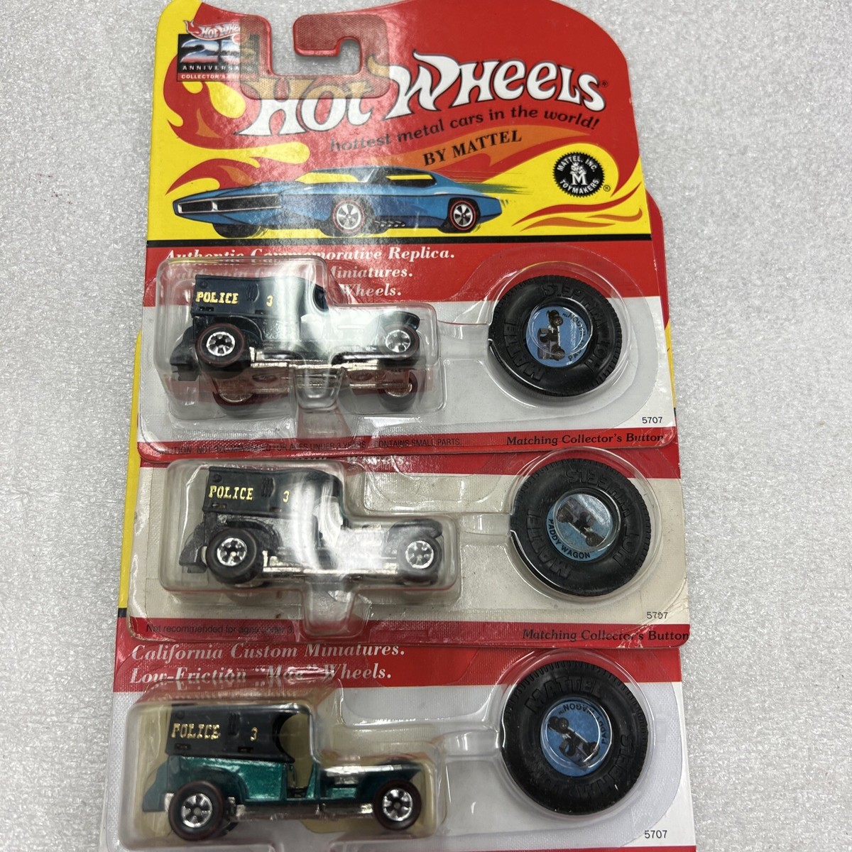 Hot Wheels 25th Anniversary (3)Paddy Wagon Dark Blue/brown/green