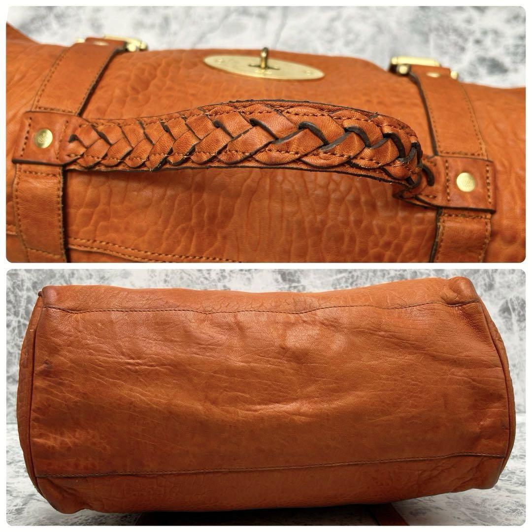 Mulberry Alexa 2way Leather Handbag Shoulder Bag Orange