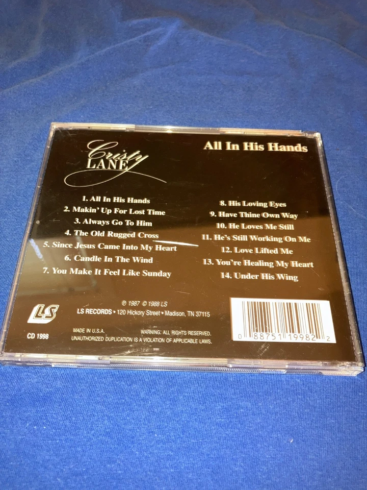 Cristy Lane All In His Hands CD 1998 LS Records Foto 2 de 4