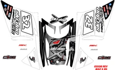SKI DOO SNOWMOBILE REV MXZ XRS 03-08 FACTORY REPRODUCTION DECAL KIT BLACK-GRAY