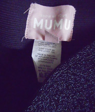 Show Me Your Mumu L Metallic Black/Green Bam Bam Bell Bottom Pull On Pants 34.5"