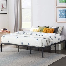 Metal Platform Bed Frame,Heavy Duty Steel Slat/Noise Free No Box Spring Neede...