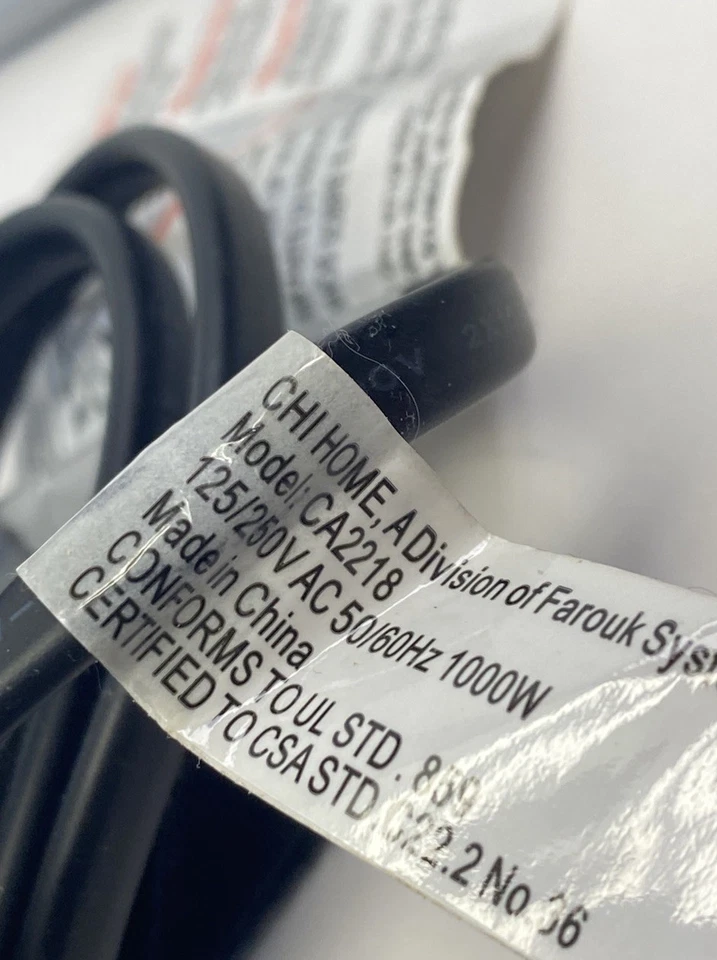 Secador de pelo plegable de viaje CHI Air Mini CA2218 negro probado funciona muy bien Foto 3 de 4