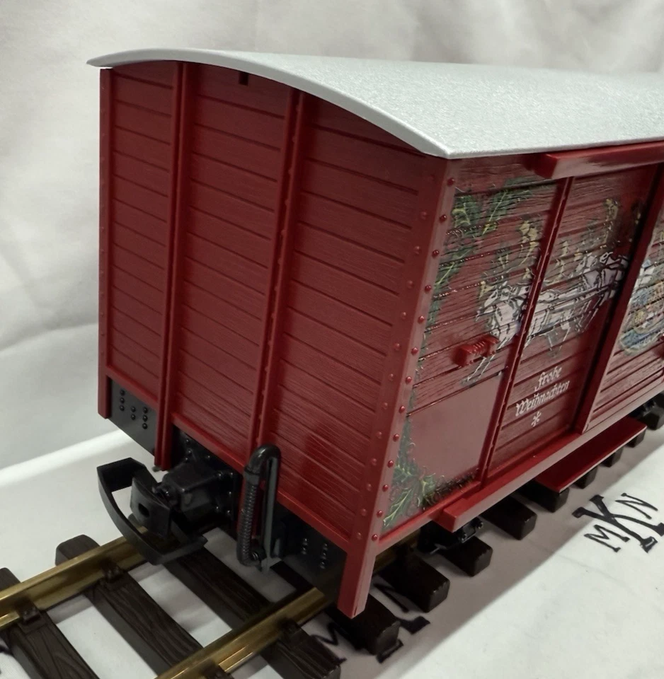 LGB 43352 Christmas Box Car with Sound G Scale Tested G Scale - Image 3 of 4