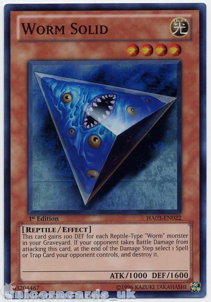HA03-EN022 Worm Solid Super Rare 1st Edition Mint YuGiOh Card