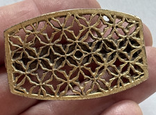 Vintage Made in France Gold Tone Hair Barrette / Scarf Clip Retro