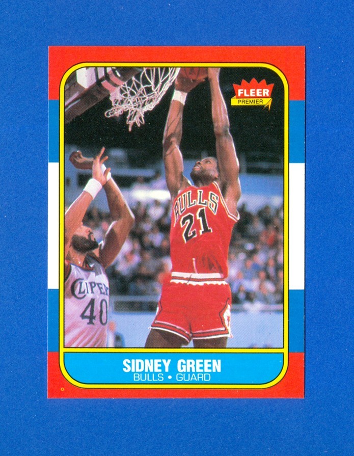 1986/1987 Fleer Basketball #40 Sidney Green 86/87 Set Break RC Rookie Card NM/MT