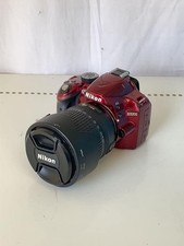 Nikon SLR DSLR Digital Camera D3200 18-135 Lens Set Red Used