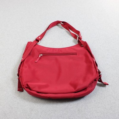 Ellington Hobo Bag Womens Large Red Nylon Shoulder Purse Zip Pockets Everyday