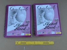 Two Pack Artist Line Wired Sketch Book 9 X 6 Inch 70 Sheets Medium Weight