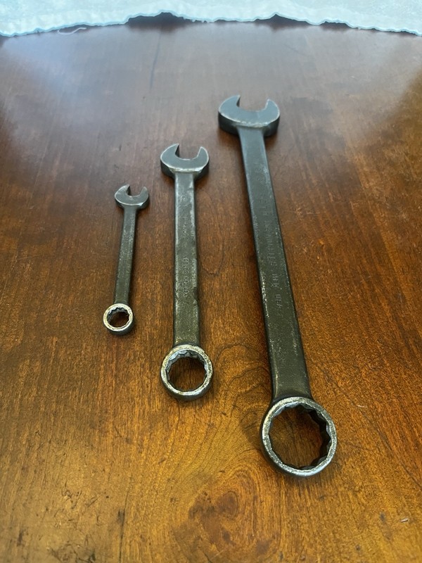 Lot of 3 VTG Proto Combo 12 Point Wrenches. Made In USA 7/8”, 5/8” & 3/8”