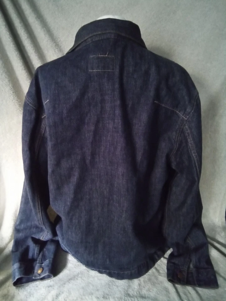 Levi Strauss & Co. Men's Blue Denim Trucker Jacket 70511 Button Logo Pockets M, photo 2 of 4