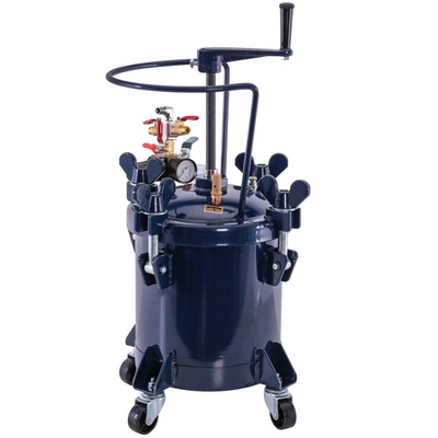 #ad 2 1 2 Gallon PRESSURE FEED PAINT POT TANK Spray Gun Sprayer Regulator Agitator $219.99