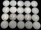 US BARBER HALF DOLLAR COLLECTION ROLL $10 FACE 20 90% SILVER MIXED DATE COINS NR