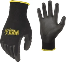 Gorilla Grip Work Gloves, Never Slip Maximum Grip All-Purpose, Gloves for Men, S