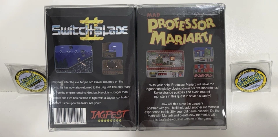 Atari Jaguar Jagfest Limited Edition MGC Set Professor & Switchblade II & Coins - Image 2 of 4