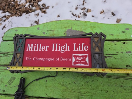 Vintage Miller High Life Beer  Lighted Sign 17"×7"×3"