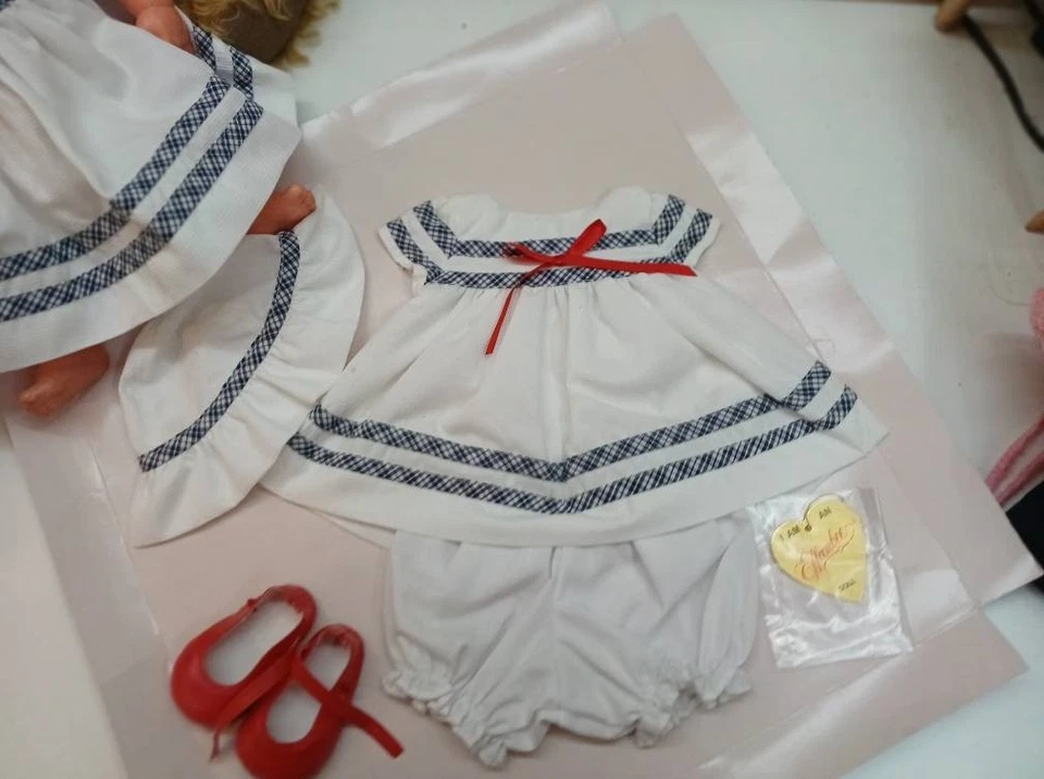 effanbee baby doll dress set still carded will fit Tiny Tears Baby first love - Image 2 of 4