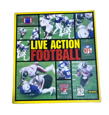 Live Action Football NFL PC CD-ROM Big Box Game CIB Complete