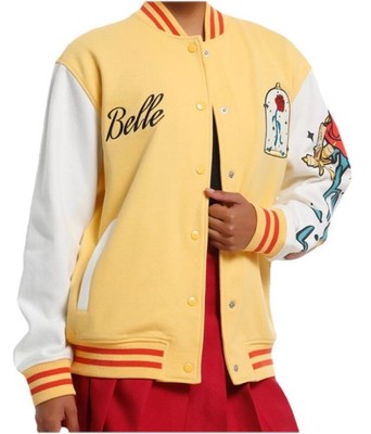 Disney Beauty And The Beast Belle Varsity Jacket L XL NEW | eBay
