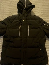 Karl Lagerfeld Paris Black Puffer Down Jacket Size L