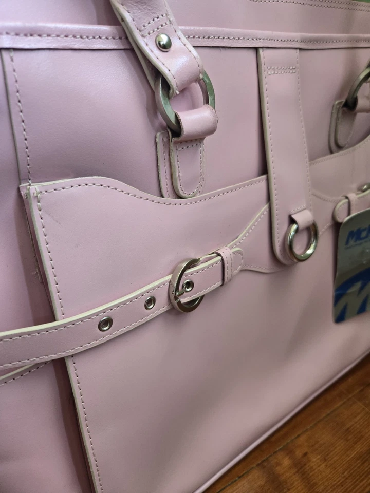 Maletín de cuero Mcklein Usa Willow Springs para dama de cuero genuino rosa Foto 2 de 4