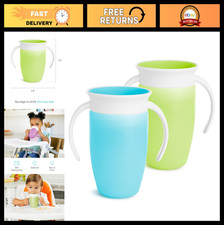 Spill Proof Sippy Cups for 6 Month Old, 7oz Toddler Cups with Transition Handles