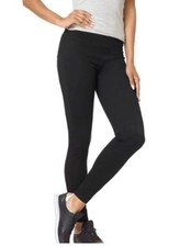 Hue Women's Black Classic Yoga Stretch Denim Leggings Small Black