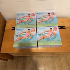 Pool Lounge Float Summer Wave Chill Out Floating Drink Holder Lot Of 4