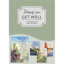 Faithfully Yours 166977 Get Well A Year of Grace Boxer Card  Pack of 12