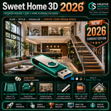 BEST Sweet Home 3D CAD Architect Interior Design Software USB/DVD Windows Mac